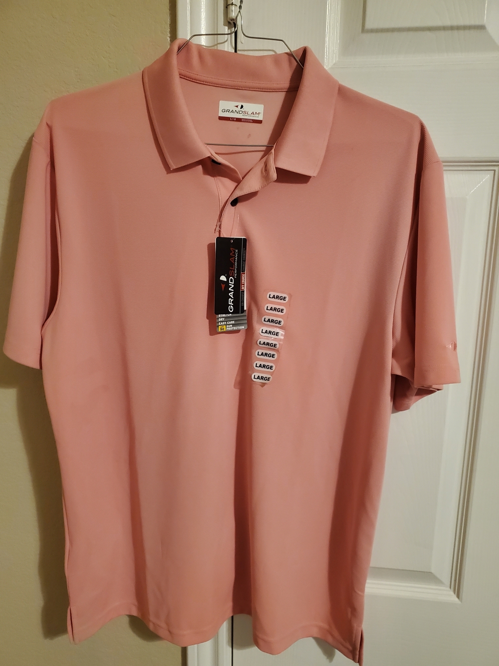 Grand Slam Men’s Polo Shirt in Dusty Rose